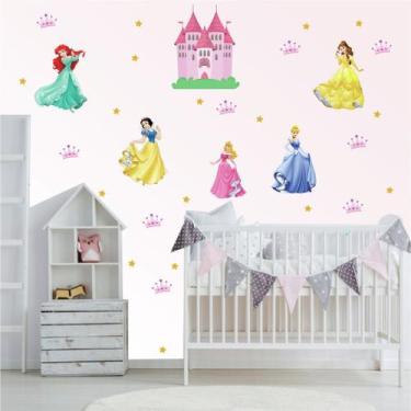 Imagem de Adesivo De Parede Princesas e castelo - RA Personalize