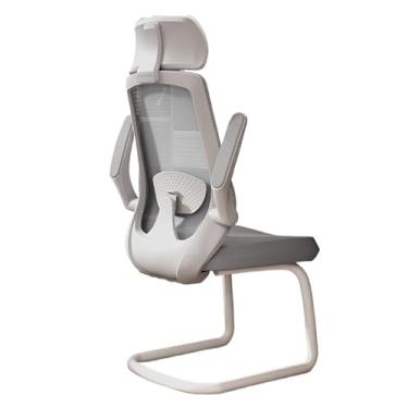 Imagem de Cadeira de escritório para móveis, cadeira de escritório ergonômica, sem rodas, cadeira de jogos com braços ajustáveis, cadeira de mesa de escritório em casa, cadeira de trabalho com suporte lombar