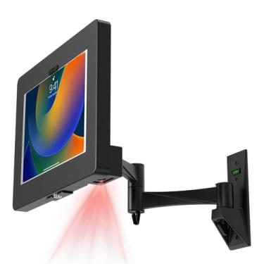 Imagem de Braço de suporte de parede premium com scanner de código de barras – Suporte de parede branco CTA para iPad 11 (A16) - Pro 27.9 cm M4 - Air 27.9 cm M3- iPad 10ª geração - Galaxy Tab e mais tablets