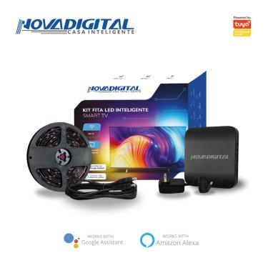 Imagem de Fita Led Ambilight Tv Wifi 40 A 50"  Alexa Google Home  Cor  Luz Rgb NovaDigital