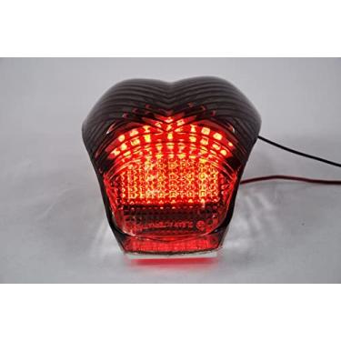 Imagem de Compatível com BMW K1200R, K1200S; R1200R; K1300R; K1300S; luz traseira de freio de LED/luz de corrida (1. luz de freio LED, lente transparente)