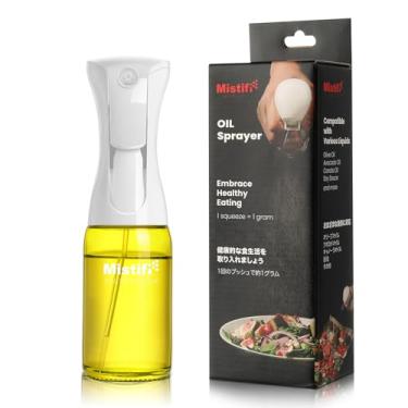 Imagem de Mistifi Spray de óleo de vidro, 177 ml, para óleo de cozinha, azeite de oliva, molho de soja, vinagre, dispensador recarregável sem aerossol, frasco de spray (PS631)