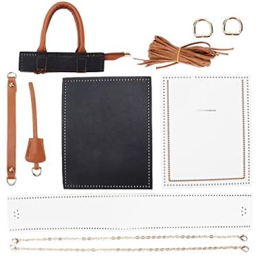 Imagem de Generic Bolsa de crochê Faça você Mesmo, Feita à Mão Bolsas de tricô Estilo Faça você Mesmo Atraentes e Elegantes Operação Simples para Apresenta (Branco)