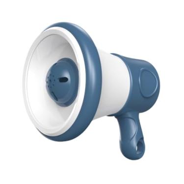 Imagem de oshhni Megafone megafone com chaveiro de disco brinquedo som compacto brinquedo alto-falante com corrente para crianças de 5 anos ou mais adultos meninos, Azul
