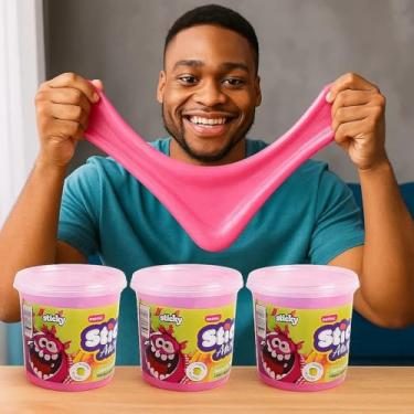 Imagem de Slime Geleca 130g Pote Glitter Coloridas Sortido Brinquedo Sensorial Infantil Não Tóxico