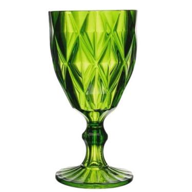 Imagem de Taça de Acrílico 330ml para Água,Vinho 6un Diamond - Lyor, Verde