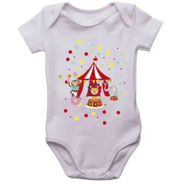 Imagem de Body infantil circo animais divertido roupinha de bebê - Mago das Cami