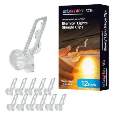 Imagem de Enbrighten Clipe de telha para luzes externas permanentes Eternity, 12 clipes, não é para uso autônomo, 15,2 m ou 30,5 m, são necessárias luzes eternidade, 83765
