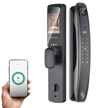 Imagem de Fechadura Eletrônica Com Reconhecimento Facial App Usmart Go Preto