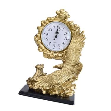 Imagem de BLWOTMOR Relógio de Mesa de águia, Estátua Vintage de Resina para Cozinha, Quarto, Escritório, Mesa