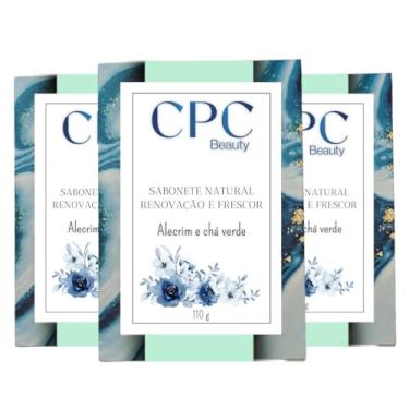 Imagem de Sabonetes Artesanais Naturais CPC Beauty (3 unidades, Renovação e frescor de alecrim e chá verde)