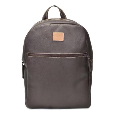 Imagem de Mochila Reforçada Couro com Compartimento para Notebook Casual-Unissex