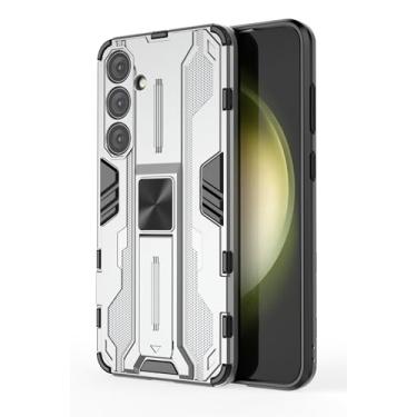 Imagem de SORAKA Capa para Samsung Galaxy S24 Plus com suporte Capa de proteção resistente para Samsung Galaxy S24 Plus Capa com placa de metal para suporte magnético para carro Capa Silm Fit