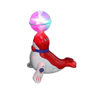 Imagem de Leão marinho brinquedo infantil musical com luzes som para criança beb