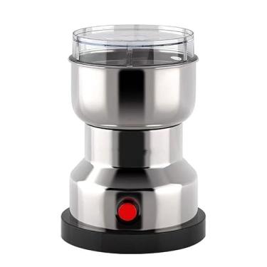 Imagem de Moedor De Café EléTrico 110v, Moedor Multifuncional PortáTil De AçO Inox Com 4 LâMinas Para GrãOs, Sementes E Especiarias(KIT1)