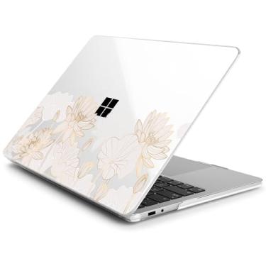 Imagem de Batianda Capa para laptop Microsoft Surface Copilot+ PC 2025 de 13 polegadas (modelo mais recente 2095), linda capa rígida ultrafina leve e resistente a arranhões com proteção profissional, lótus