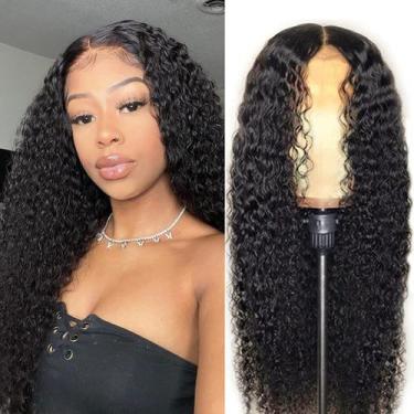 Imagem de Peruca Eooma Curly Lace Front 100% cabelo humano 24" para mulheres neg