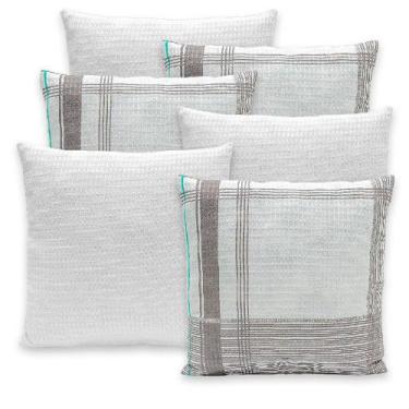 Imagem de Kit 6 Capas de Almofadas Piquet 40x40 Com Zíper Favinho Decoração - Ra