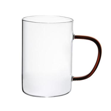 Imagem de Caneca Vidro Boro Com Alça Âmbar 200 Ml Mimo Style Tc22130