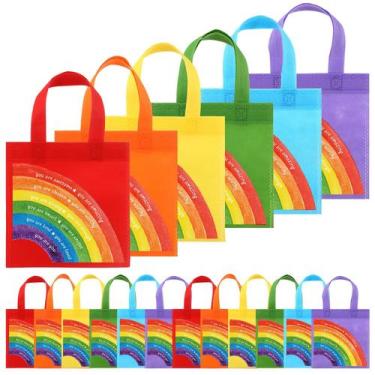 Imagem de Set de 24 Bolsas de Regalo Inspiradoras Arcoíris Coume 21x21 cm