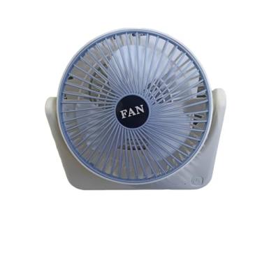 Imagem de Ventilador Portátil Retrátil 180° Silencioso de Mesa com 3 Velocidades – Uso Exclusivo na Tomada USB(Ventilador Portátil Azul)