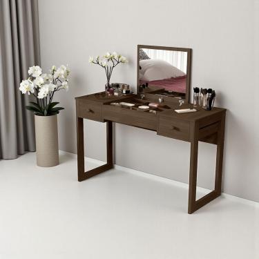 Imagem de Escrivaninha Penteadeira Com Espelho Multiuso Luanda Fenix