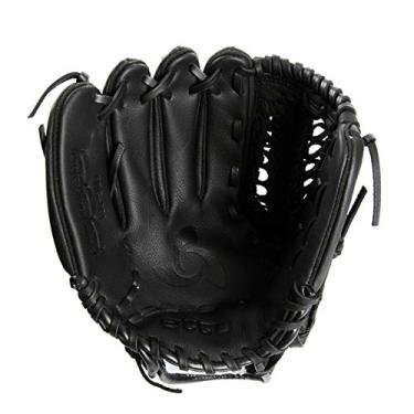 Imagem de Luva de campo de beisebol desportiva, luva de beisebol para adultos e jovens para homens, luvas de beisebol de couro de vaca preto dentro e fora do campo
