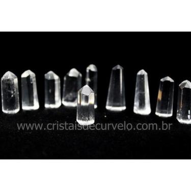 Imagem de 100 Mini Pontinha de Quartzo Cristal Natural - Pedra Extra 25 a 35mm A