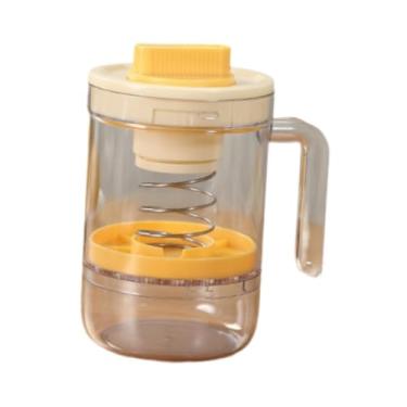 Imagem de Bothyi Coador de iogurte grego com tampa, filtro de iogurte, coador de alimentos fácil de limpar para leite, separador de soro doméstico, filtro de, Amarelo