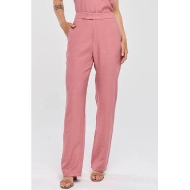 Imagem de Calça PKS Alfaiataria Em Viscose Rosê, GG