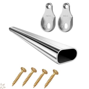 Imagem de Tubo Cabideiro Oval Arara Para Guarda Roupas P M G Gg Xg (40 Cm)