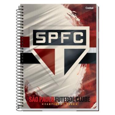 Imagem de Caderno Spfc Espiral Universitário 1M Futebol 80F - Branco - Sao Paulo