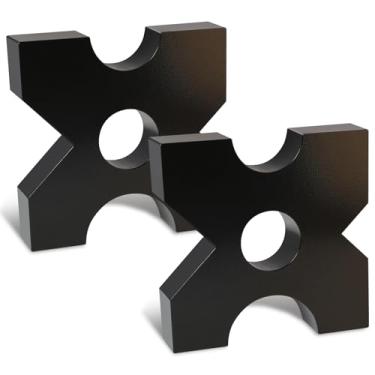 Imagem de Kerty Pacote com 2 placas de prensa hidráulica, placa de prensa de mandril engrossada com moldura H, placas de prensa de metal de loja de 20 e 32 toneladas com 5 entalhes (17,8 cm x 17,8 cm x 2,5 cm)