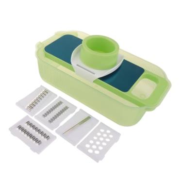 Imagem de FytStycale Picador de legumes, ralador de tomate, ferramenta de cozinha manual com recipiente, fácil de limpar para cenoura e alho, picador de cebola versátil, Verde