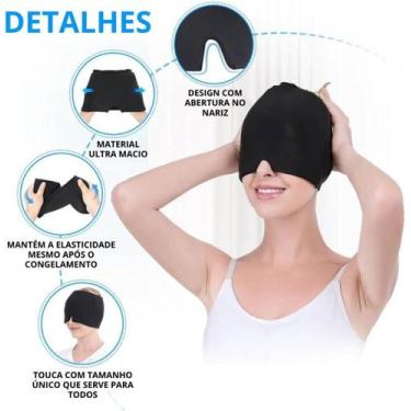 Imagem de Super Máscara Gel Facial Térmica Enxaqueca Sinusite Quente Fria - SWEE