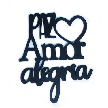Imagem de Placa decorativa em mdf - Evolution, Paz, Amor, Alegria