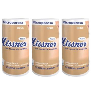 Imagem de 3 Unid.fita Microporosa Bege 10cmx4,5m - Missner