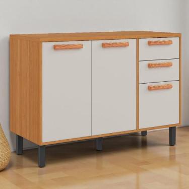 Imagem de Balcão Cozinha 3 Portas 2 Gavetas 120cm com Tampo Nápoles Itatiaia