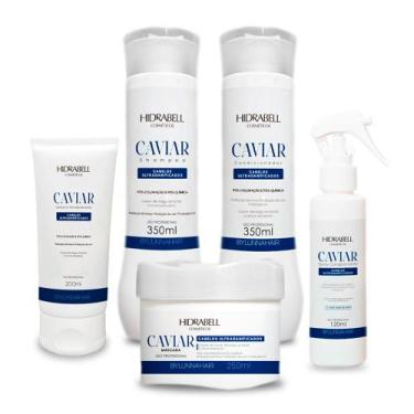 Imagem de Kit Reconstrução Caviar Hidrabell Restauração Capilar Total Para Cabel