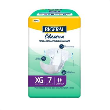 Imagem de Fralda Geriatrica Descartavel Bigfral Clássica XG 7 Unidades