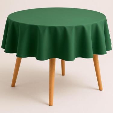 Imagem de Toalha De Mesa Oxford Redonda Decoração Noite De Natal 1,50m Uso Diári