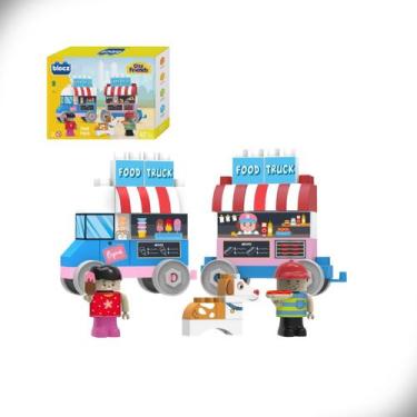 Imagem de Blocos de Montar Caminhão Food Truck City Friends 42 Peças Blocz