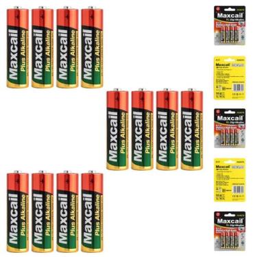 Imagem de Kit 12 Pilhas Palito AAA 1.5V Alkaline Energia Segura e Confiável Para