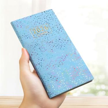 Imagem de Agenda diária A6 2026 - Calendário de bolso ultracompacto (janeiro de 2026 a dezembro de 2026), capa fina, para bolsa/bolso, azul