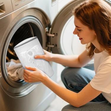 Imagem de Sacos de lavagem de malha, saco de lavagem para máquina de lavar, saco de lavagem de rede com zíper, bolsa de secadora (1 peça, 32 x 20 cm)