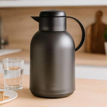 Imagem de Garrafa Térmica De Café Emsa Samba 1,5L Preta Original Alemã, Preto