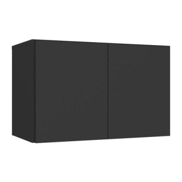 Imagem de Armário De Lavanderia Aéreo Multiuso 2 Portas Multimóveis Mp5040 Preto