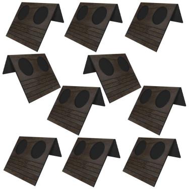Imagem de Kit 10 Esteiras Bandeja Com Suporte Para Copos Para Sofá Mdf