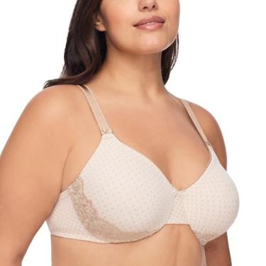 Imagem de Olga Sutiã feminino plus size luxuoso com aro, Estampa de renda e bolinhas, 40DD