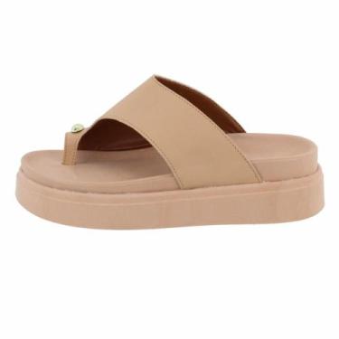 Imagem de Sandalia Flatform Papete Tamanco Feminino Detalhe Dedo Peça Organica D